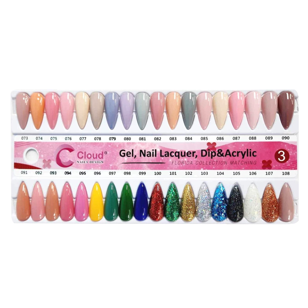 Chisel Cloud Nail Design Collection - Full set Dipping Powder 2oz 120 colors w/ 1 set color chart