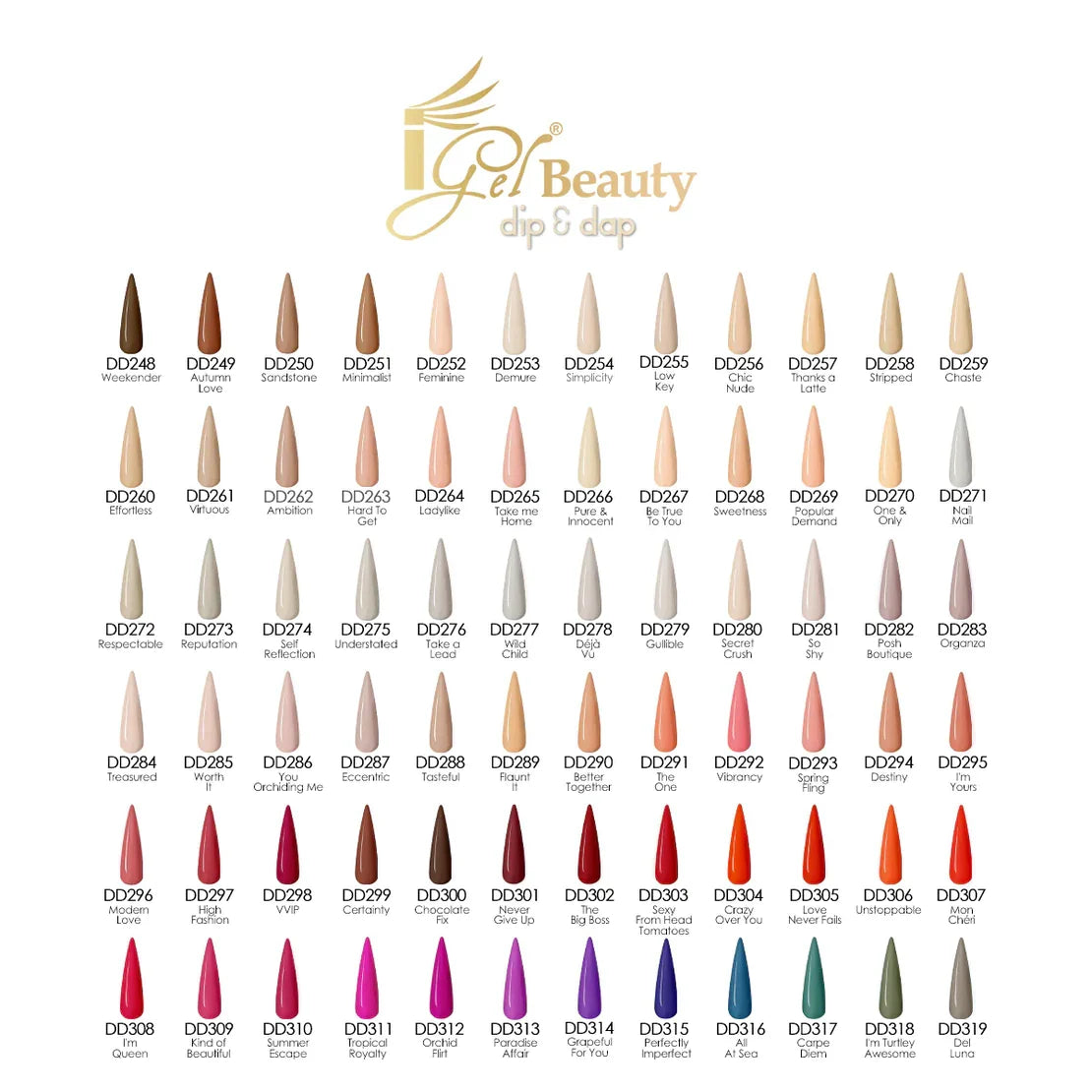 iGel Duo Matching New colors - Full set 72 colors #248-#319