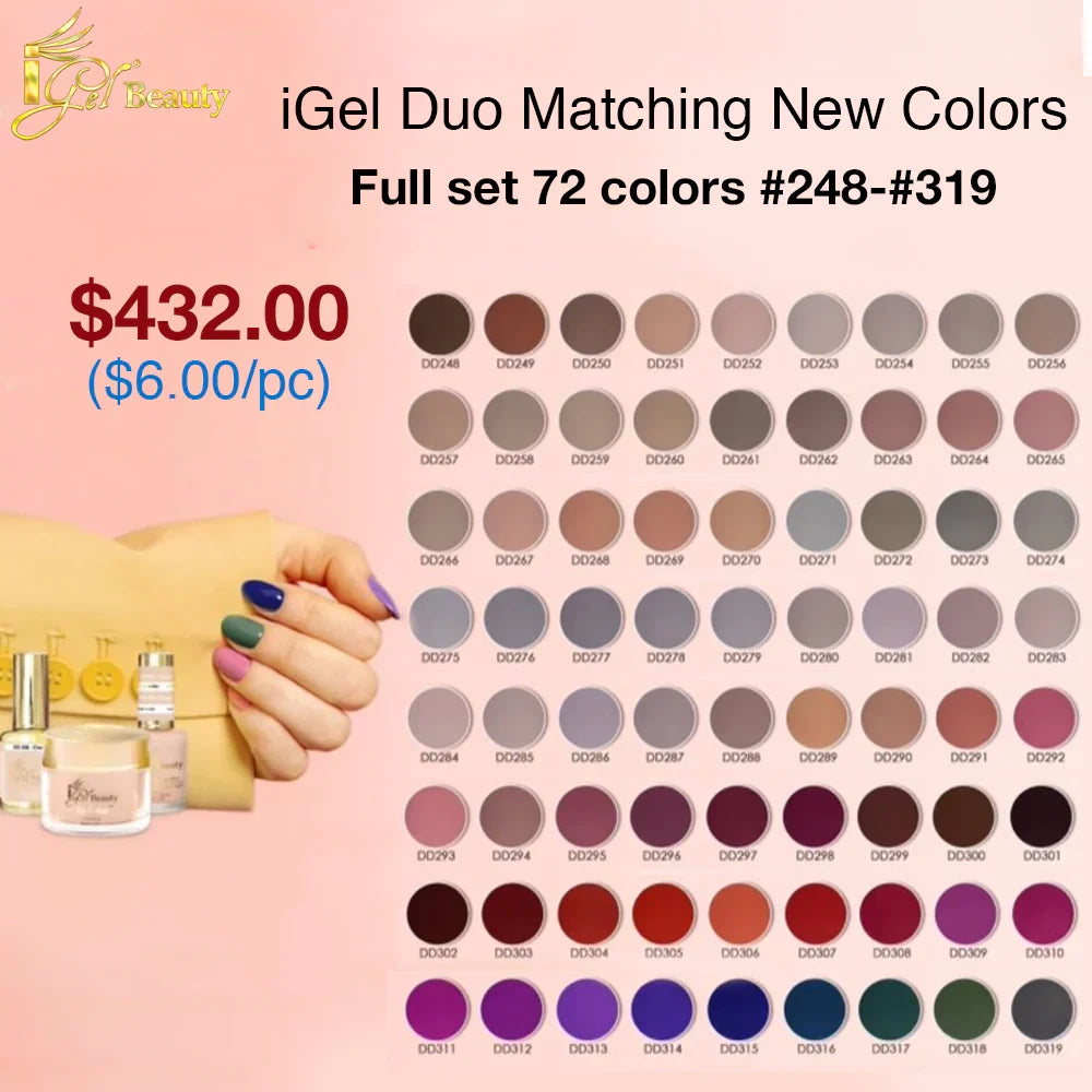 iGel Duo Matching New colors - Full set 72 colors #248-#319