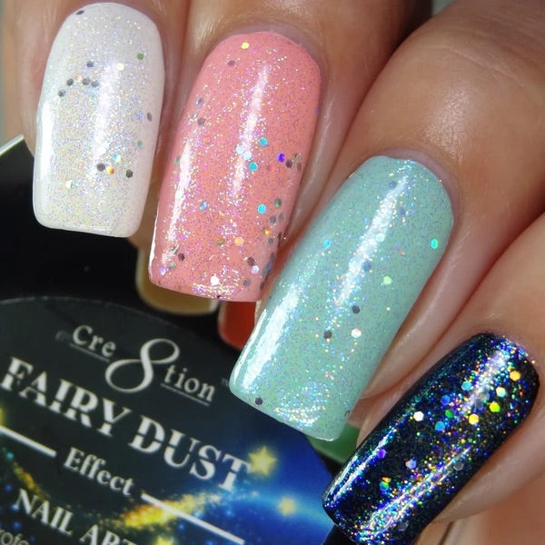 Cre8tion - Nail Art Effect - Fairy Dust Full Set - 7 Colors Collection - 8.50/each