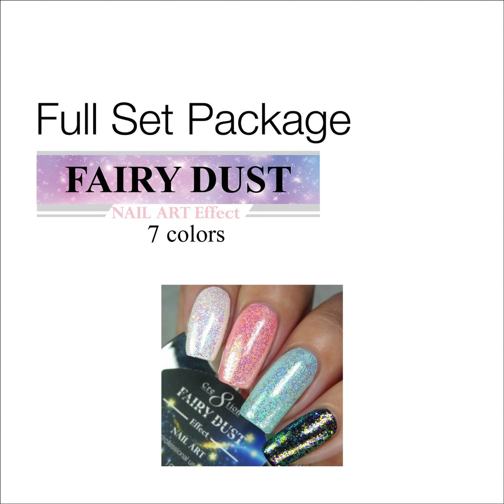 Cre8tion - Nail Art Effect - Fairy Dust Full Set - 7 Colors Collection - 8.50/each