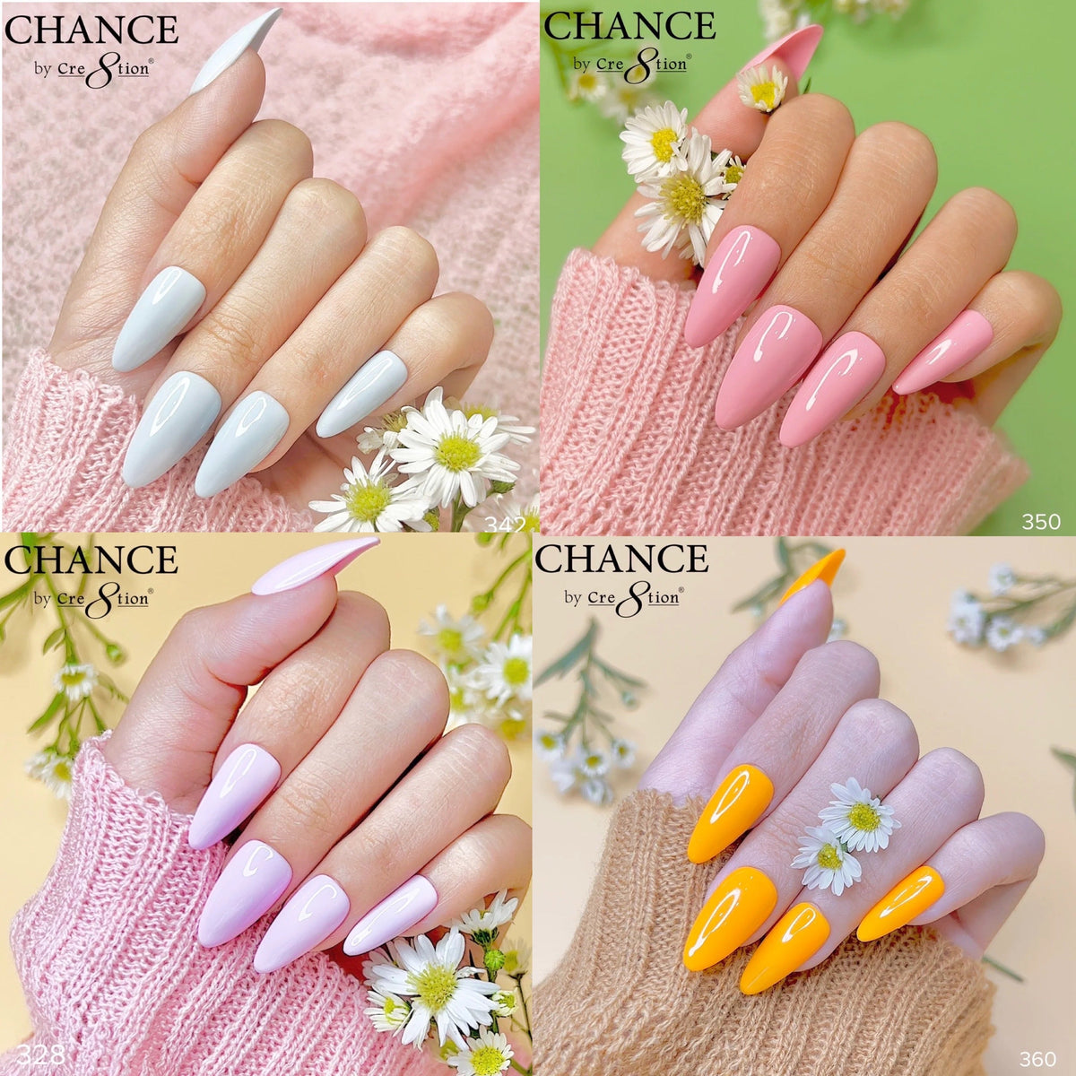 Chance Matching Trio Gel/Lacquer & Dip Powder  36 Colors - Dance Into Spring Collection w/ 2 sets Color Chart