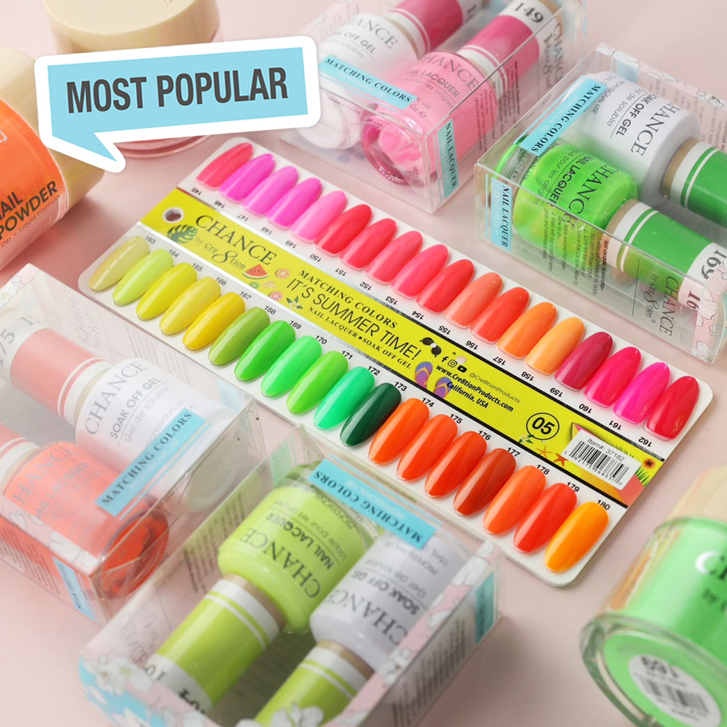 Chance Matching Duo 0.5oz - 36 Colors - IT’S SUMMER TIME COLLECTION w/ 2 set Color Chart